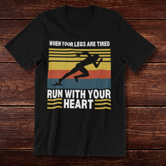 Run With Your Heart Gildan Cotton T-Shirt